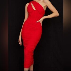 NEW House of CB VALENTINA Red Dress Size XS